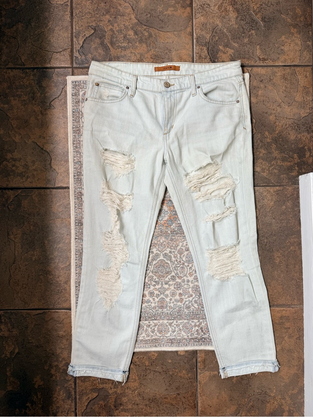 Joe's Jeans Light Blue Distressed Boyfriend Jeans